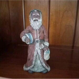 Sarah's Attic 90s Artist Designed Carved Father Christmas Santa Claus Figurine